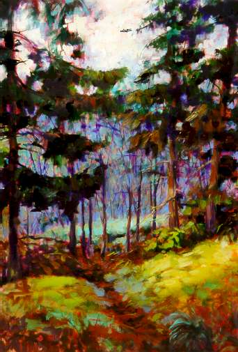 "Cathedral Woods" by Carol Reeves, Oil, Landscape