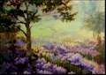 " Wild Iris Field " by Carol Reeves, Oil, Landscape